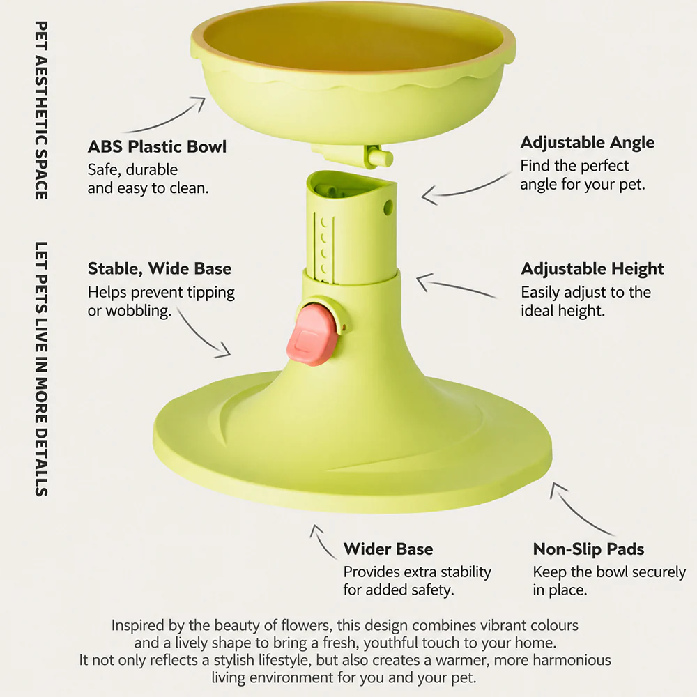 Adjustable Elevated Pet Bowl Ceramic Neck Support - Image 12