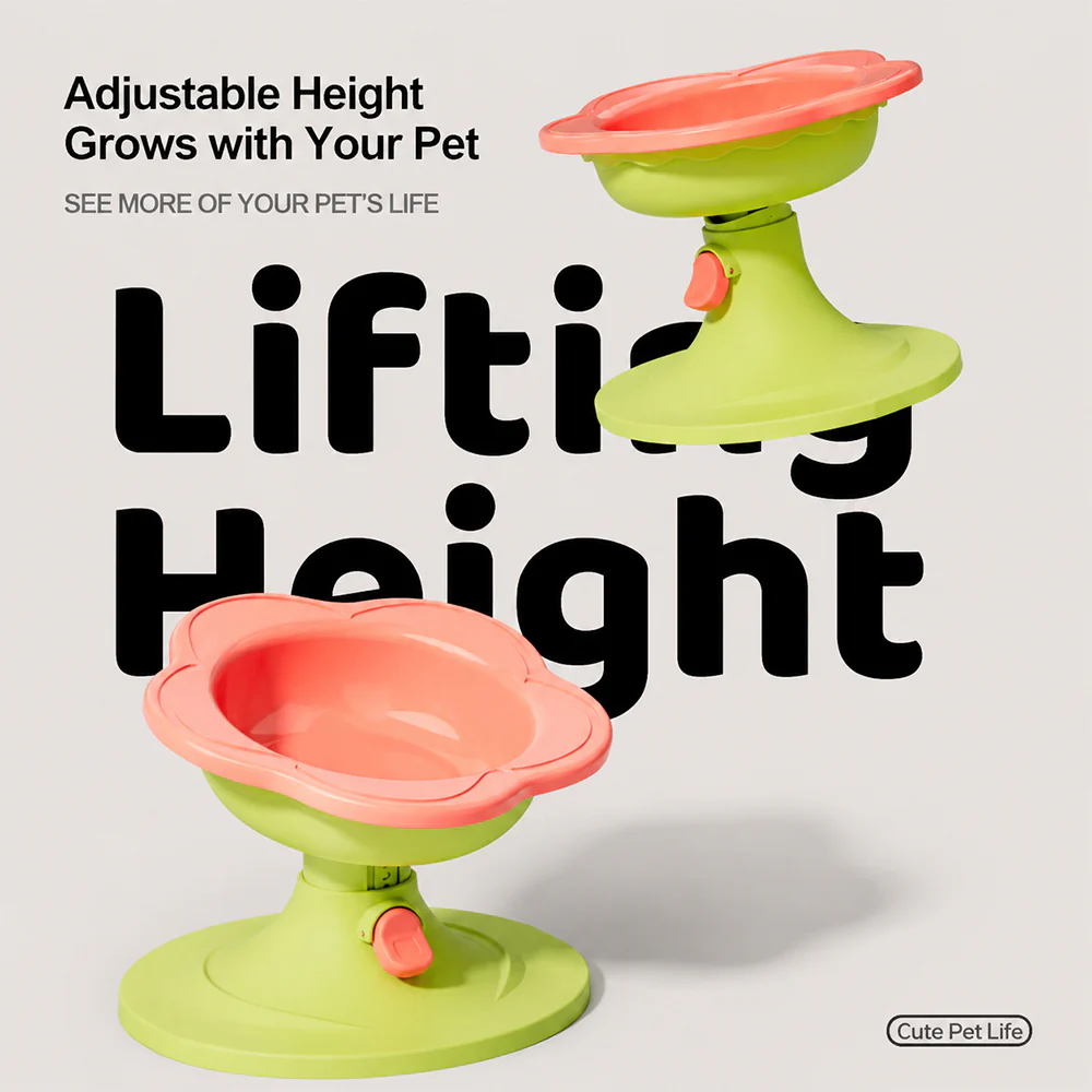 Adjustable Elevated Pet Bowl Ceramic Neck Support - Image 14