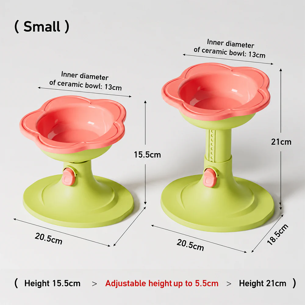 Adjustable Elevated Pet Bowl Ceramic Neck Support - Image 3