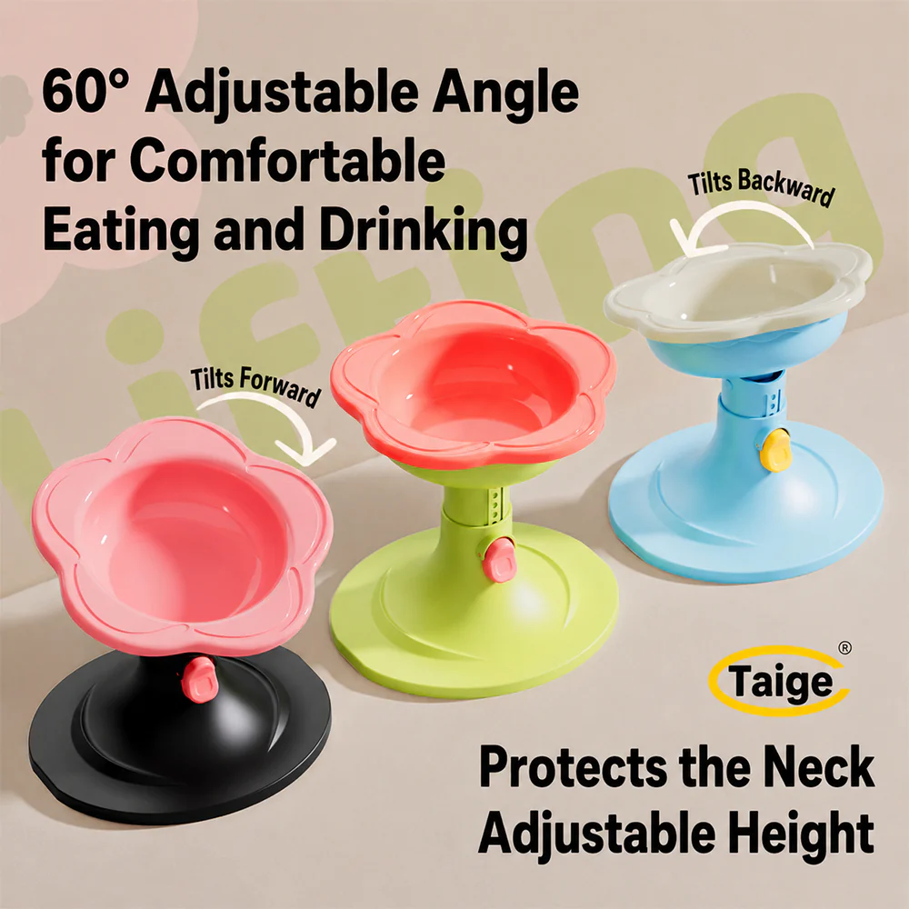 Adjustable Elevated Pet Bowl Ceramic Neck Support - Image 7