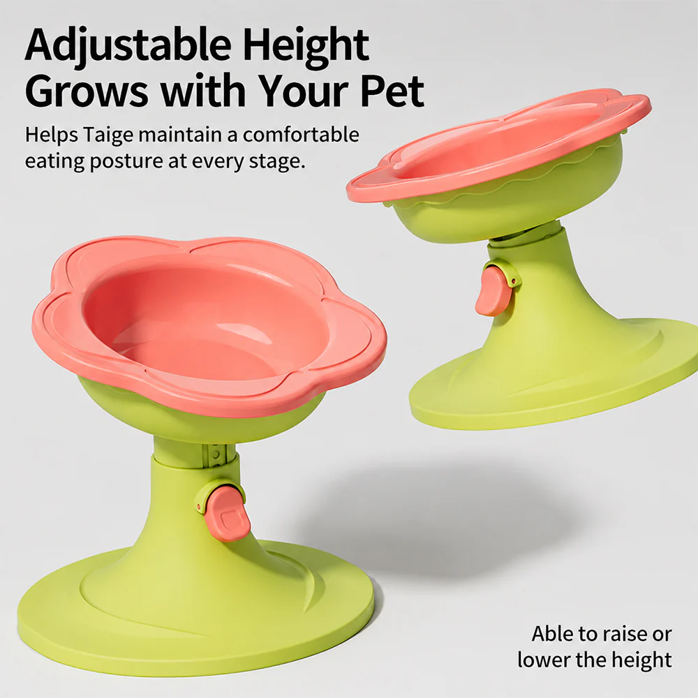 Adjustable Elevated Pet Bowl Ceramic Neck Support - Image 9