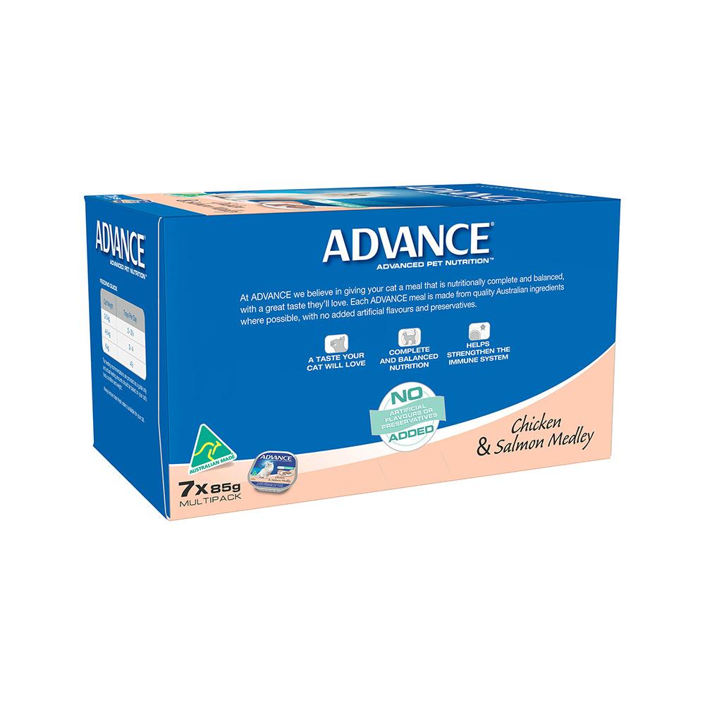 ADVANCE Chicken & Salmon Medley Cat Food for Adult Cats 7x85g - Image 5