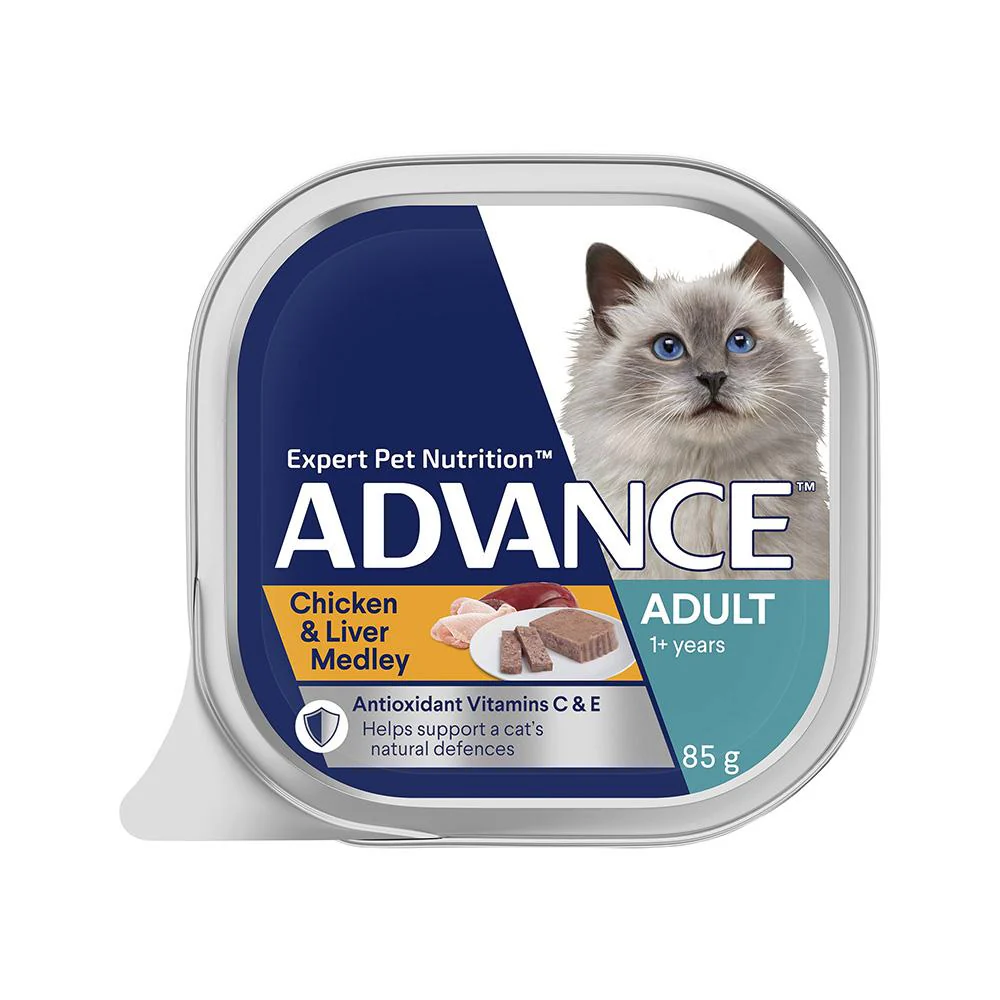 ADVANCE Chicken & Liver Medley Cat Food for Adult Cats 7x85g - Image 6