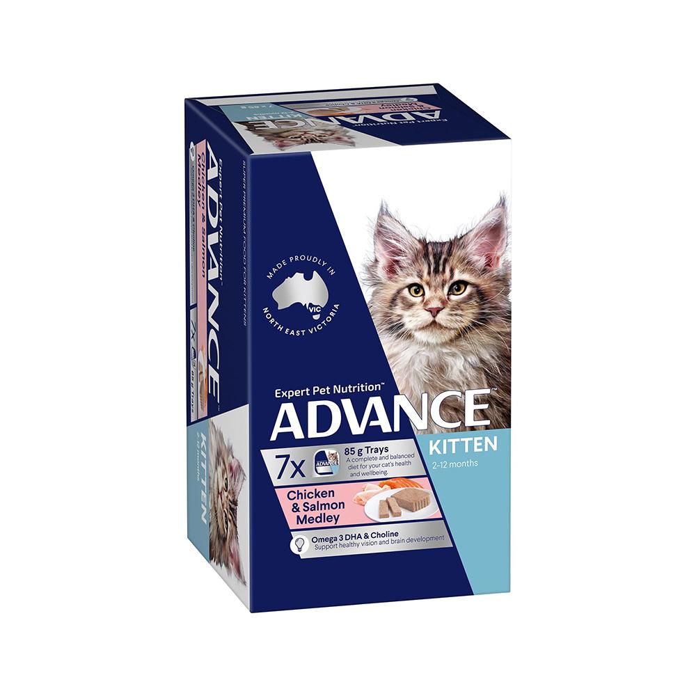 ADVANCE Chicken and Salmon Cat Food for Kittens 7x85g - Image 2