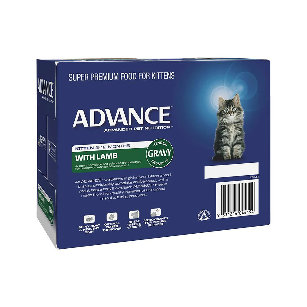 ADVANCE Lamb Gravy Cat Food for Kittens 12x85g - Image 6