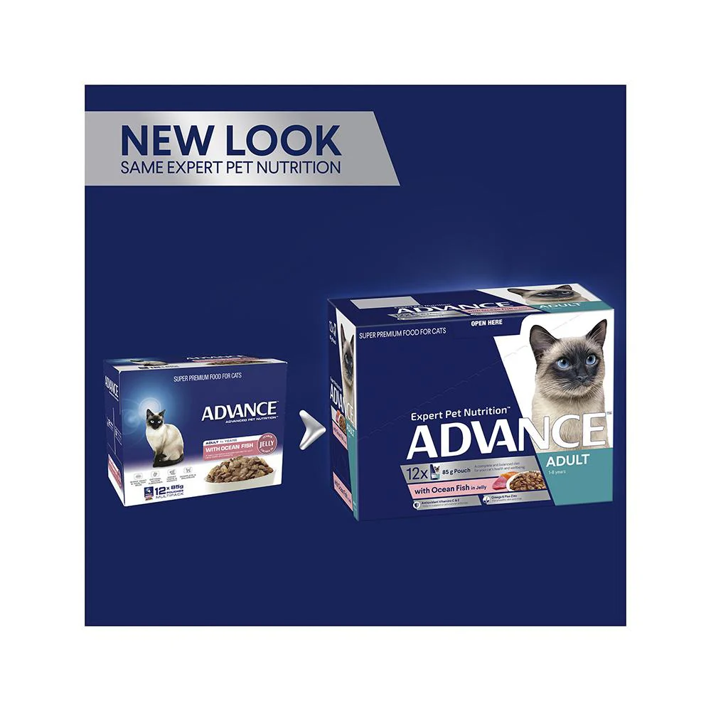 ADVANCE Ocean Fish Jelly Cat Food for Adult Cats 12x85g - Image 2