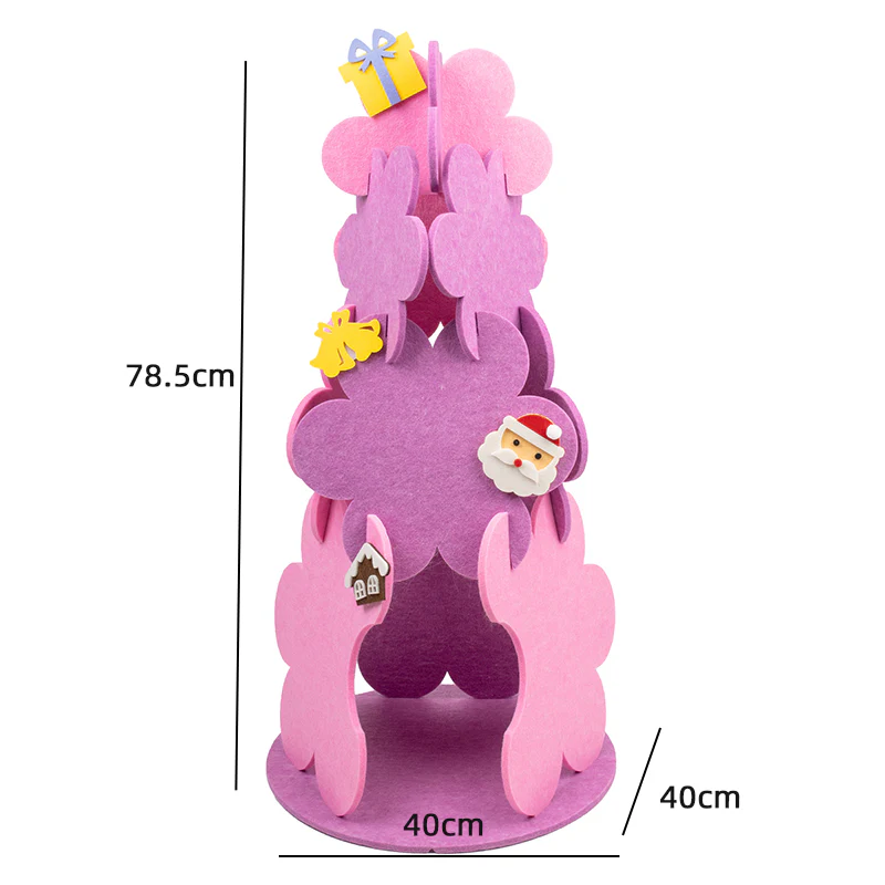 Assembled Christmas Tree Felt Cat Bed - Image 8