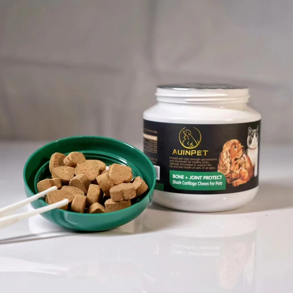 AUINPET Bone + Joint Protect Shark Cartilage Chews For Dogs & Cats 180g - Image 3