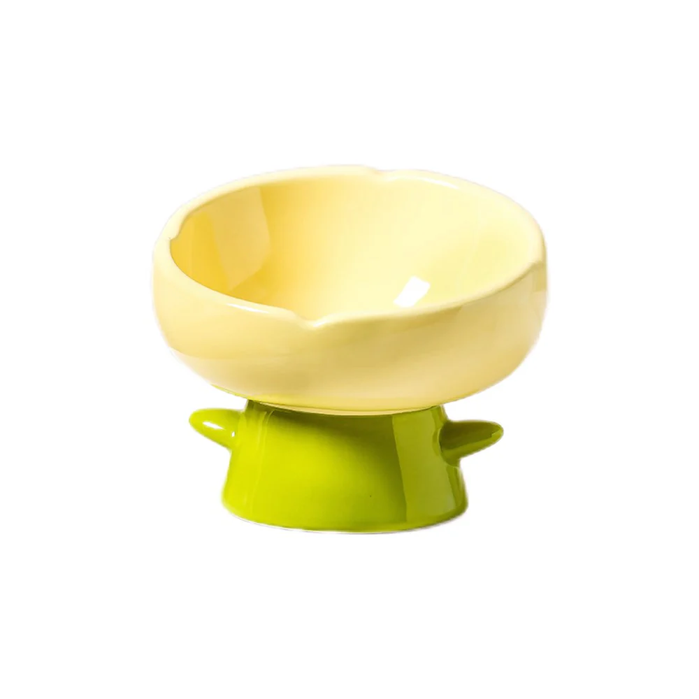 Beveled Ceramic Petal Pet Bowl 220ml - Image 3