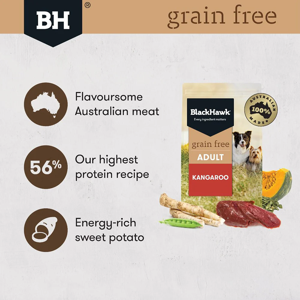BLACK HAWK Grain Free Kangaroo Adult Dry Dog Food 15kg - Image 4