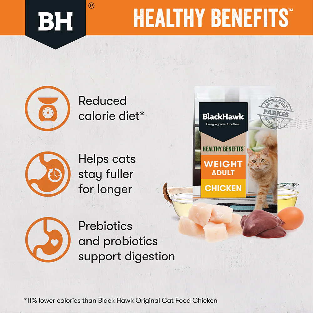 BLACK HAWK Healthy Benefits Chicken Weight Adult Cat Food - Image 4