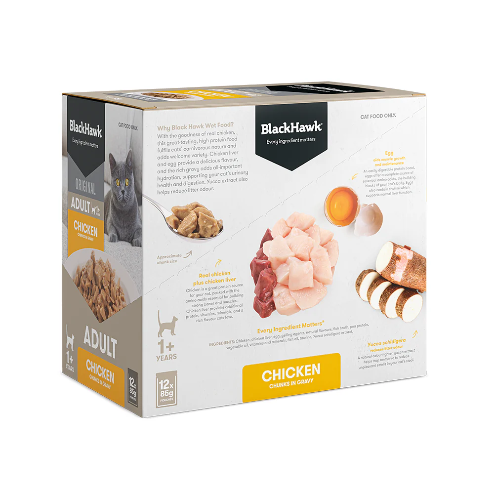 BLACK HAWK Original Chicken in Gravy Adult Wet Cat Food - Image 5