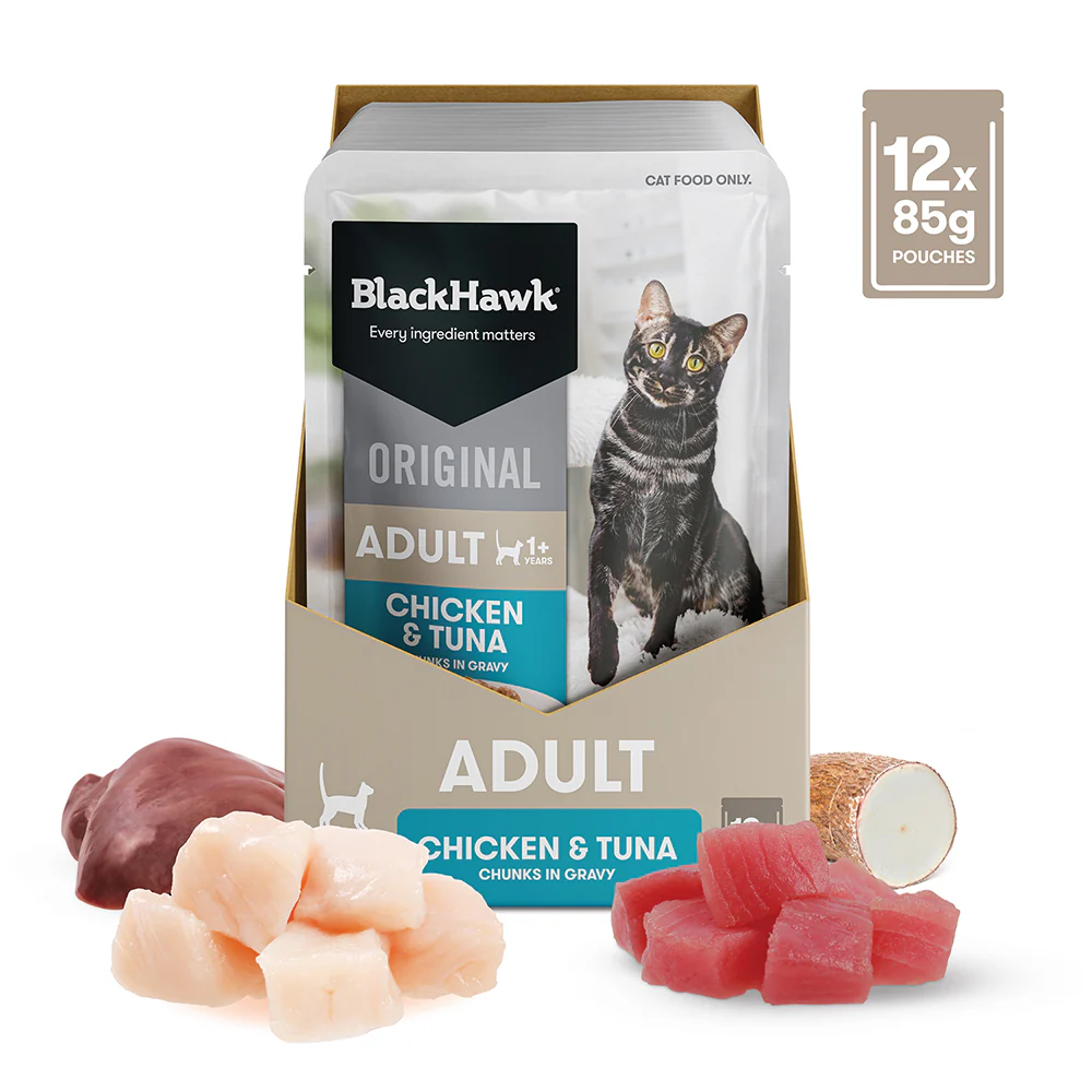 BLACK HAWK Original Chicken & Tuna in Gravy Adult Wet Cat Food - Image 13