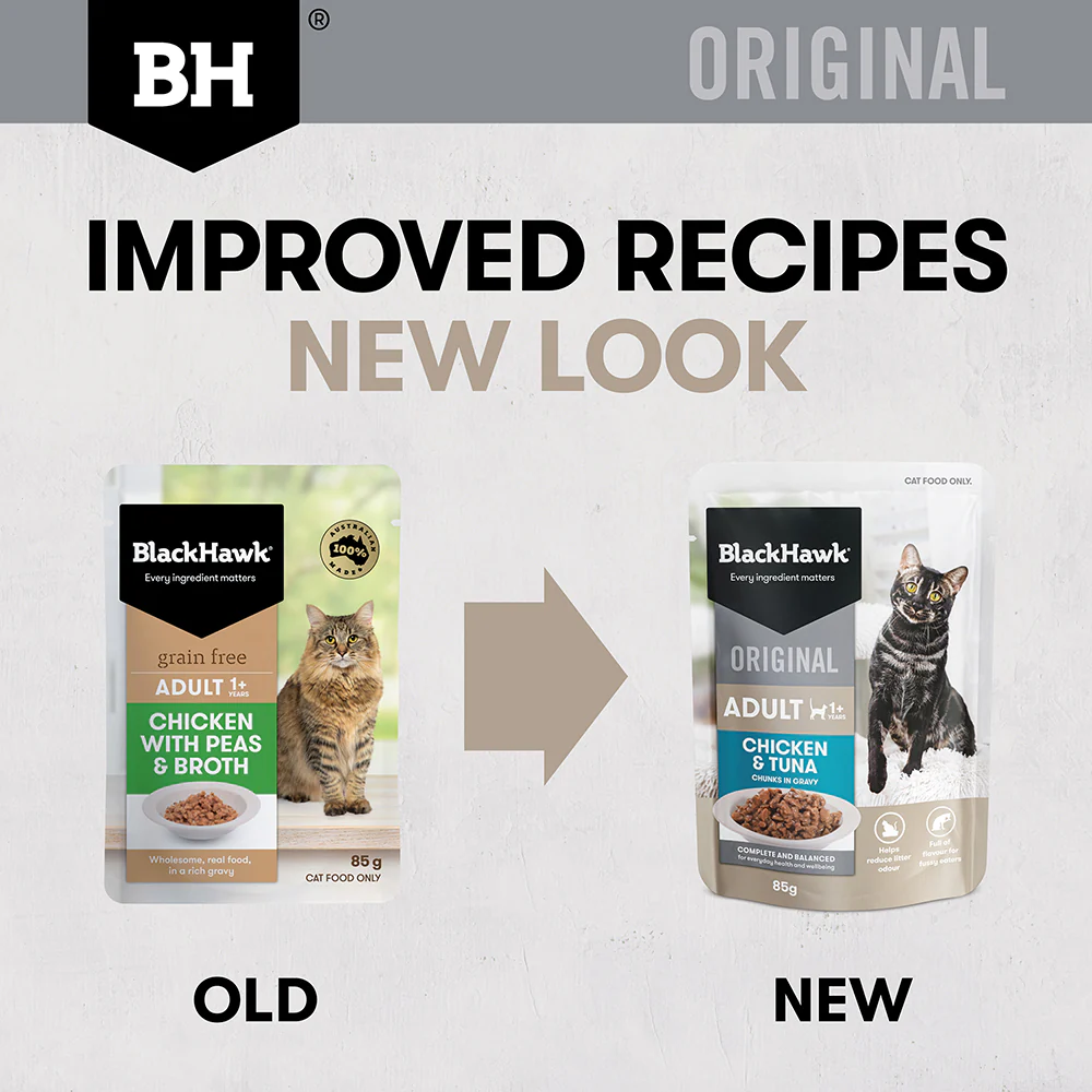BLACK HAWK Original Chicken & Tuna in Gravy Adult Wet Cat Food - Image 2