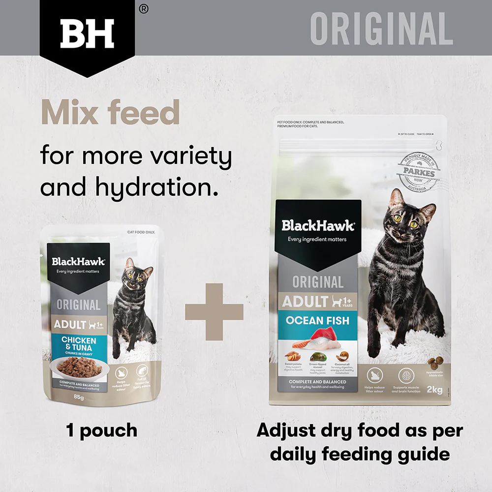 BLACK HAWK Original Chicken & Tuna in Gravy Adult Wet Cat Food - Image 8