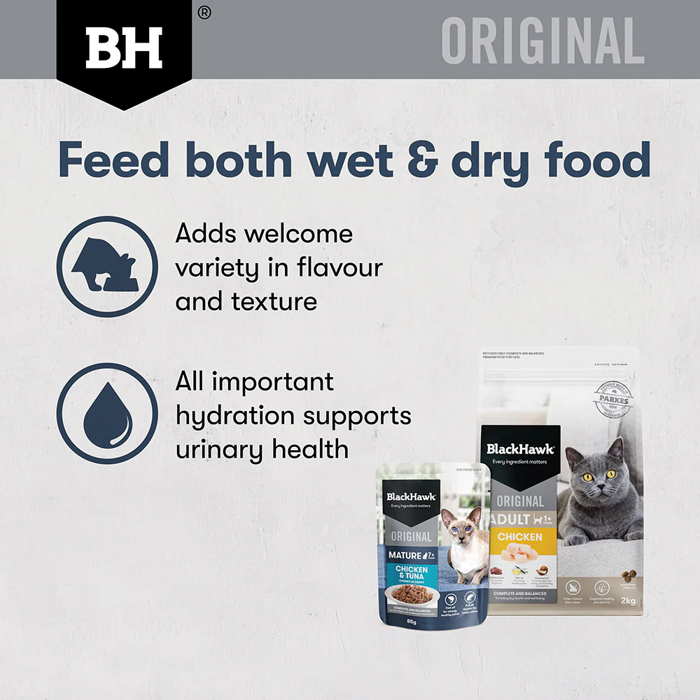 BLACK HAWK Original Chicken & Tuna in Gravy Mature 7+ Wet Cat Food - Image 13