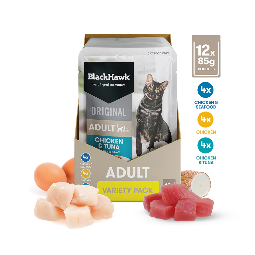 BLACK HAWK Original Variety Pack Adult Wet Cat Food 85g x 12 - Image 13