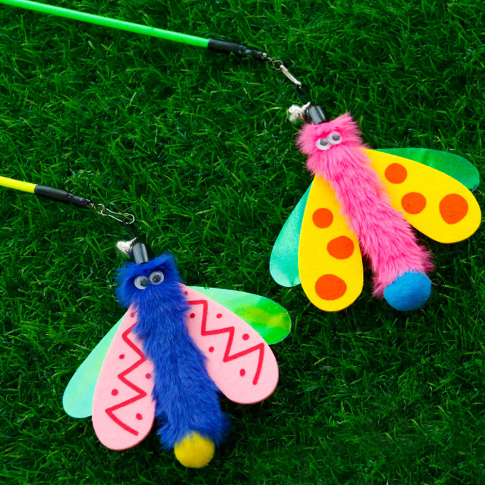 Blue Flying Insect Bell Cat Teaser - Image 2