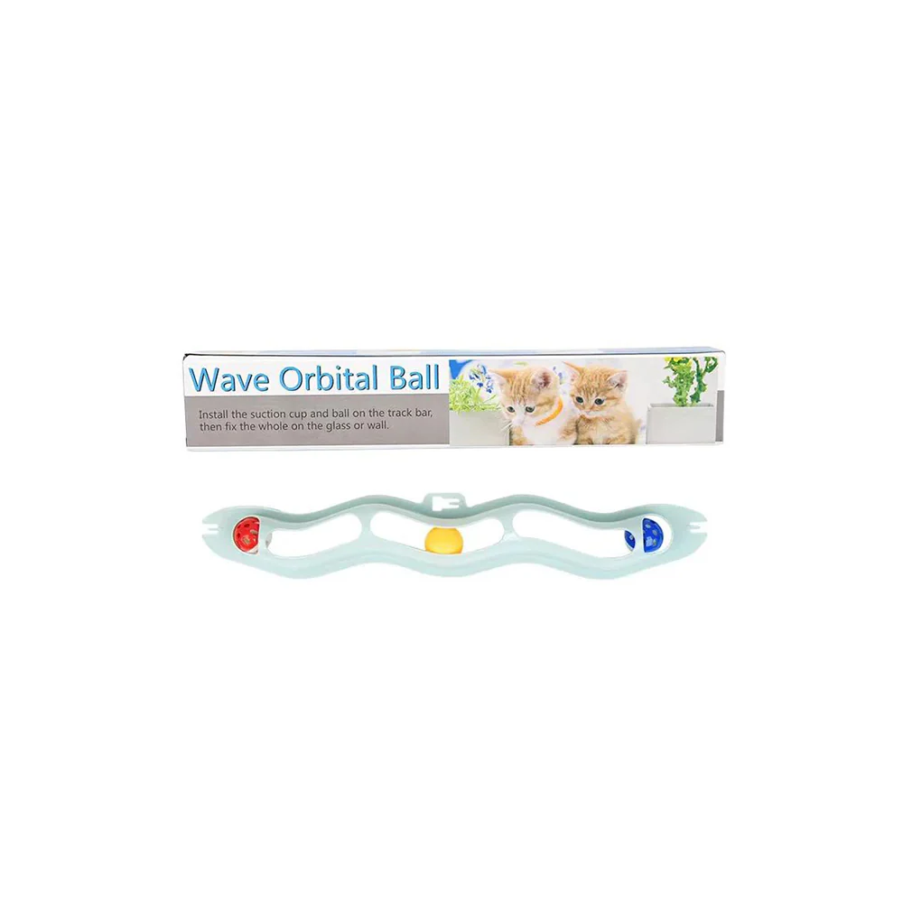 Blue Wave Orbital Ball Cat Toy