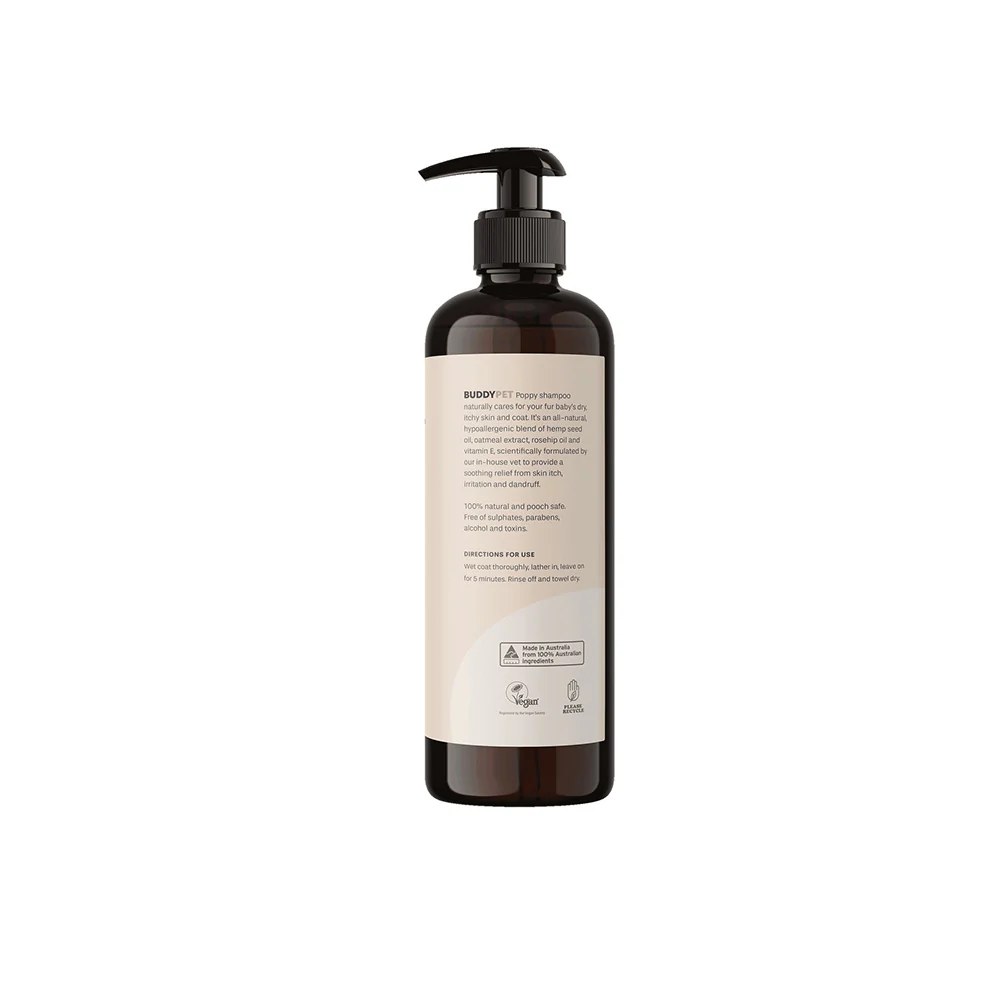 BUDDYPET Poppy - Shampoo For Dry Itchy Skin 500ml - Image 3