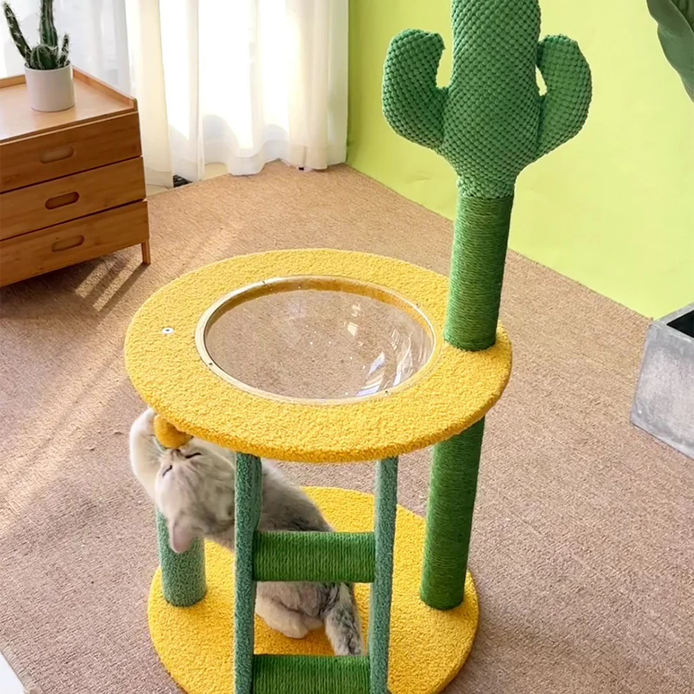 Cactus Cat tree With Space Capsule 96x50x50cm - Image 3