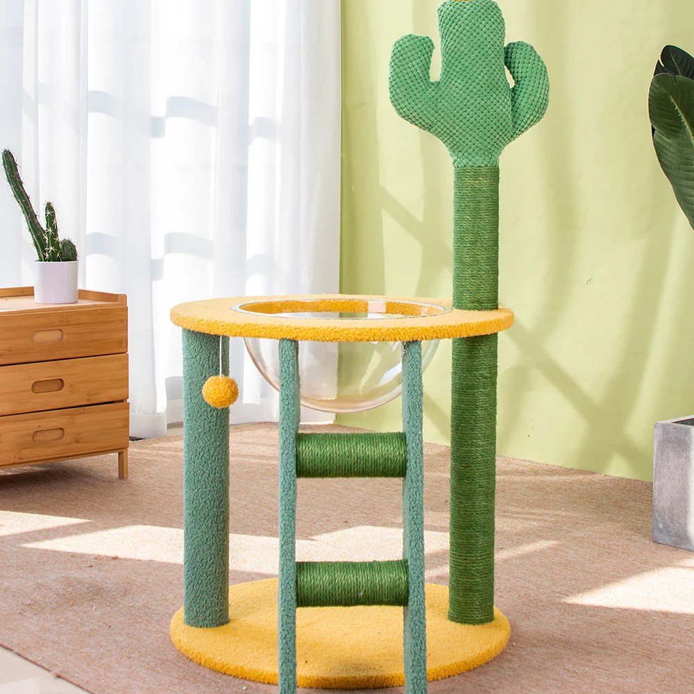 Cactus Cat tree With Space Capsule 96x50x50cm - Image 4