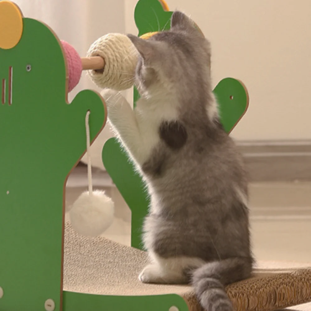Cactus Corrugated Paper Seesaw Cat Scratcher - Image 4