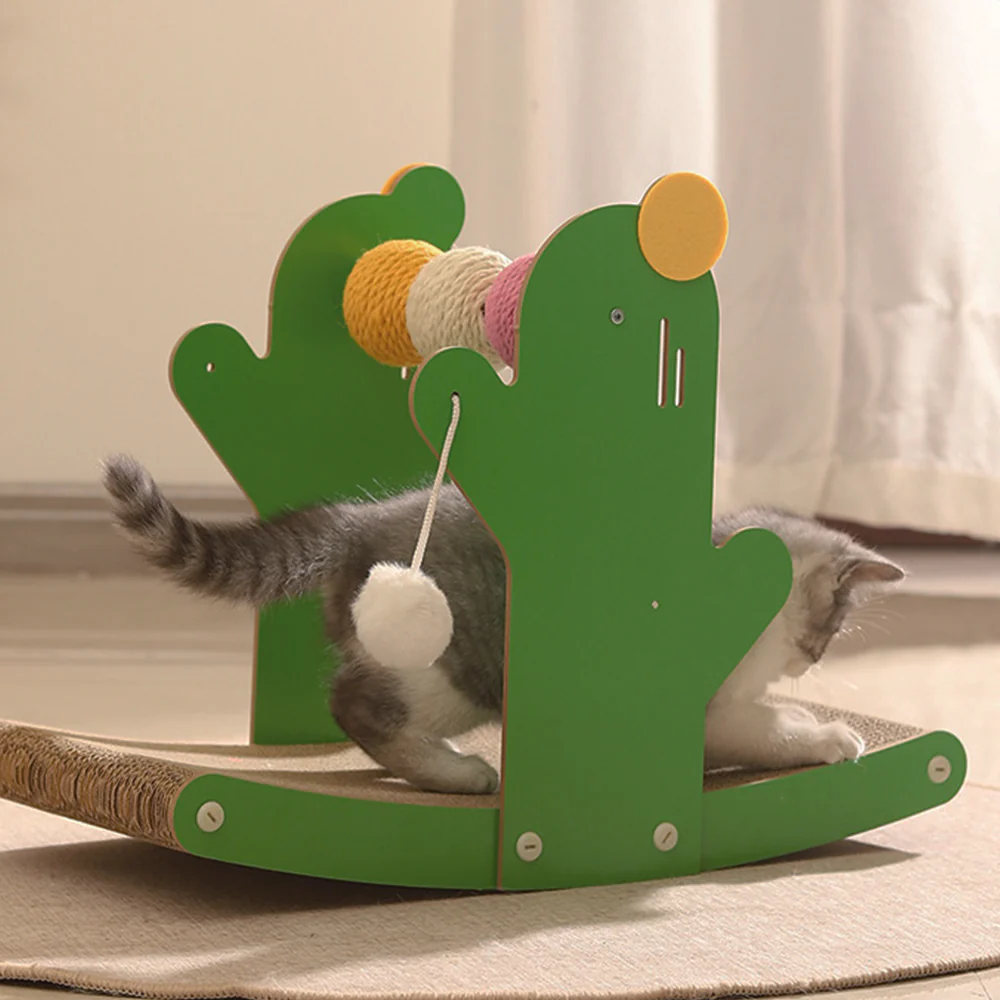 Cactus Corrugated Paper Seesaw Cat Scratcher - Image 6