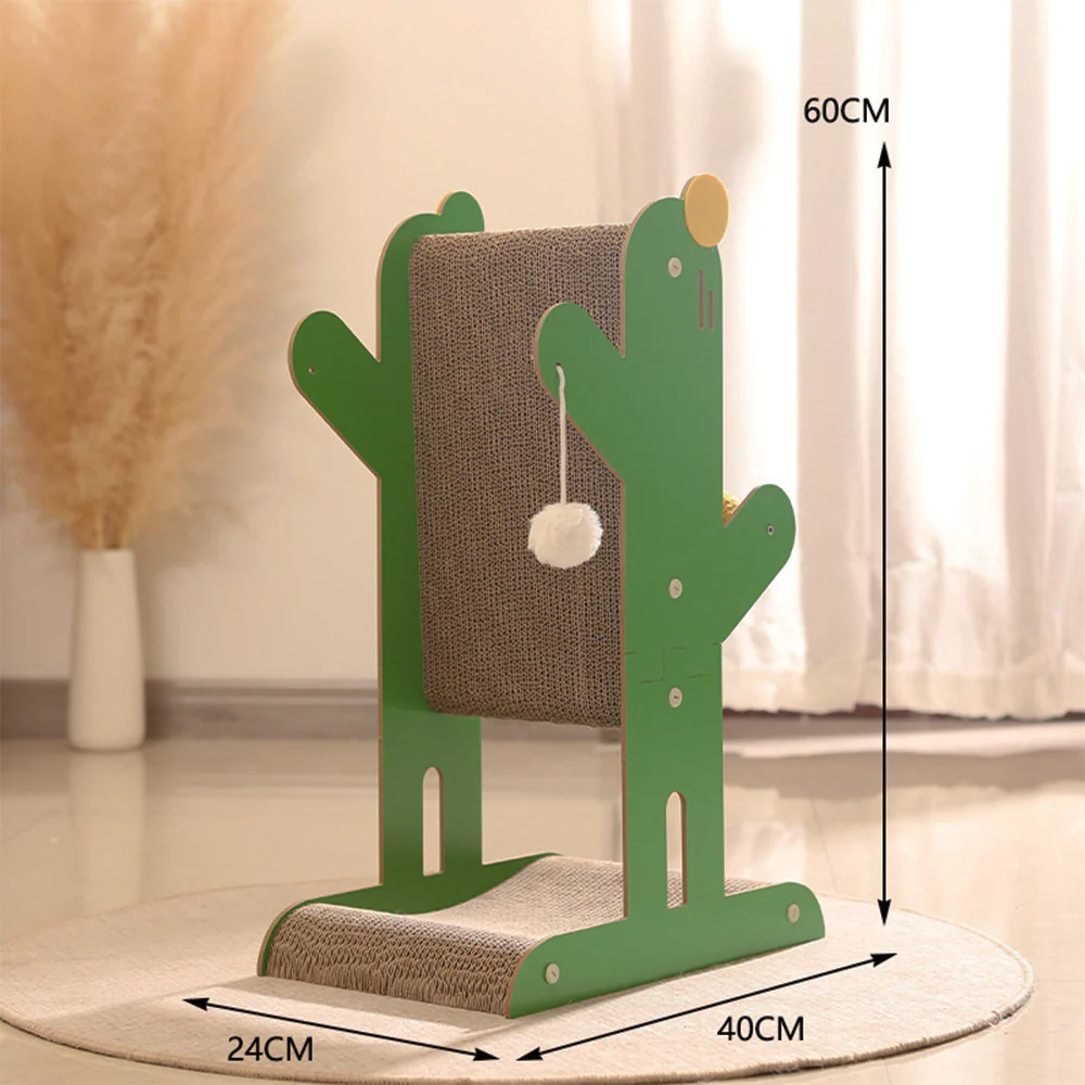 Cactus Corrugated Paper T-shaped Cat Scratcher - Image 3