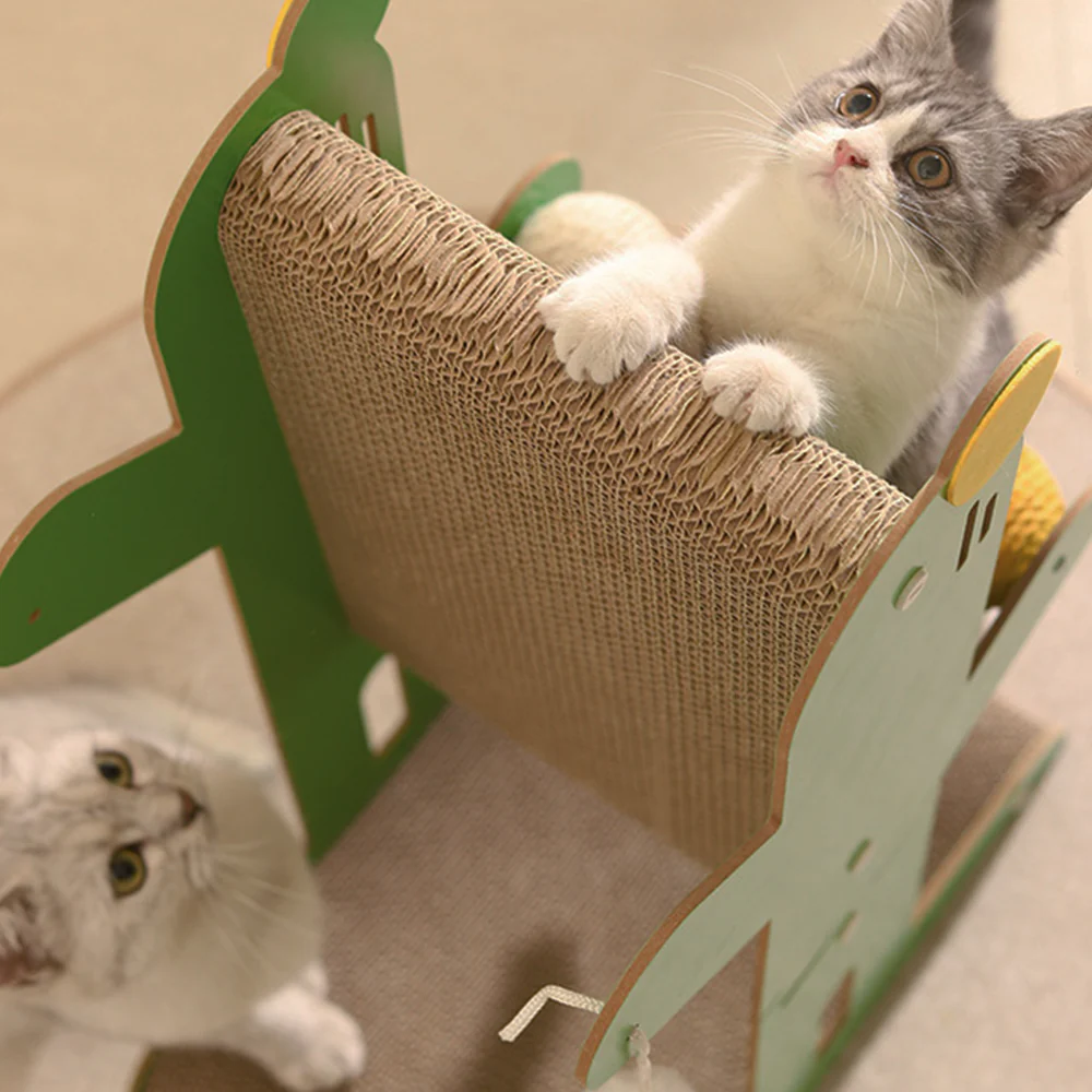 Cactus Corrugated Paper T-shaped Cat Scratcher - Image 4