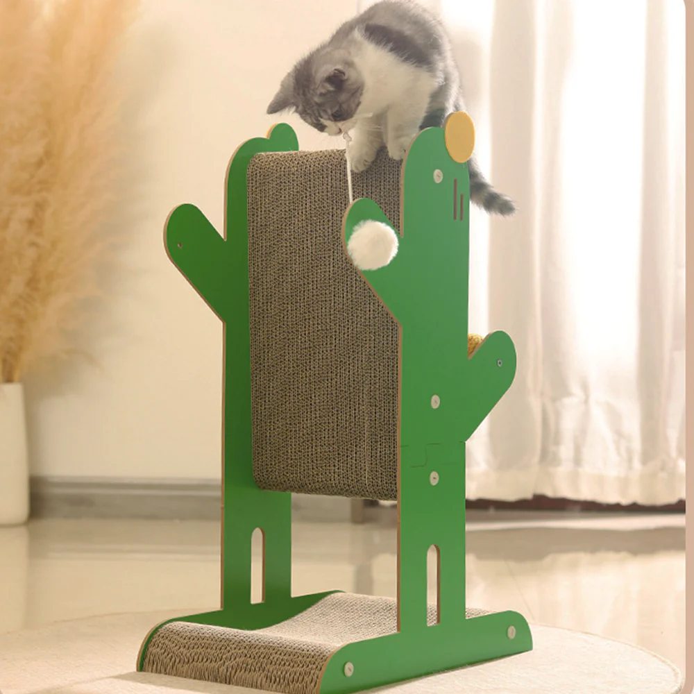 Cactus Corrugated Paper T-shaped Cat Scratcher - Image 5