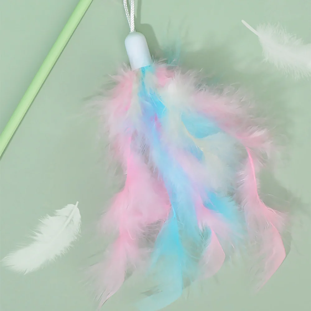 Cactus Long Pole Feather Cat Teaser Green - Image 3
