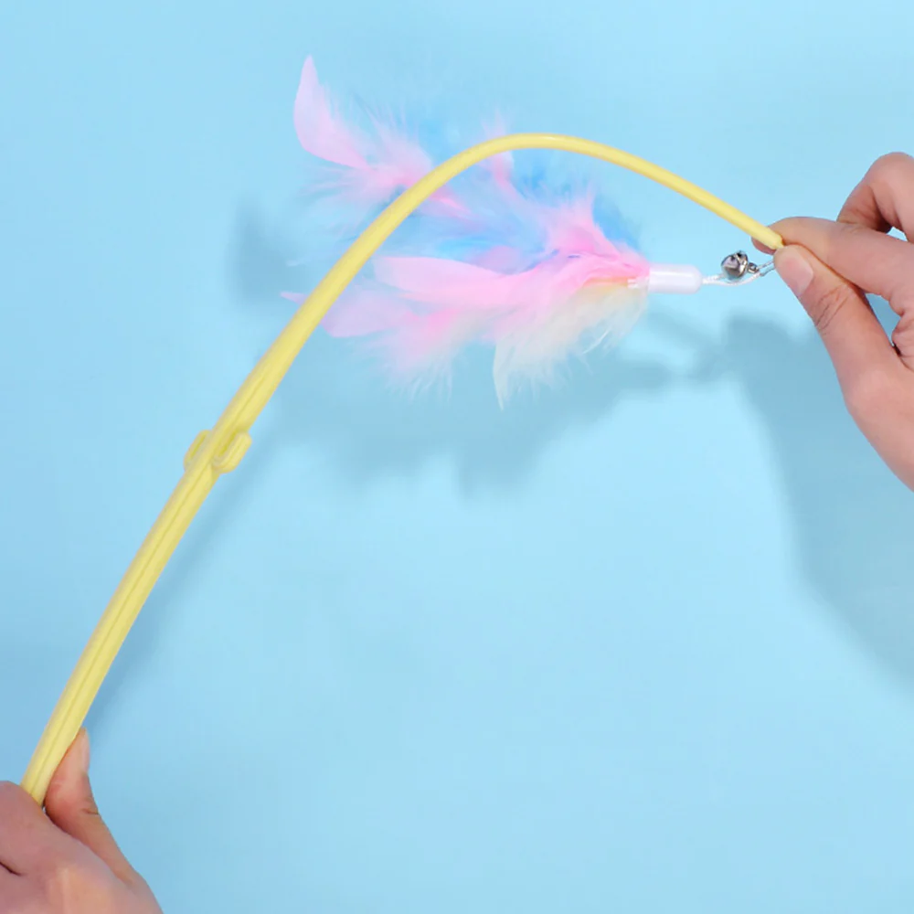 Cactus Long Pole Feather Cat Teaser Yellow - Image 5