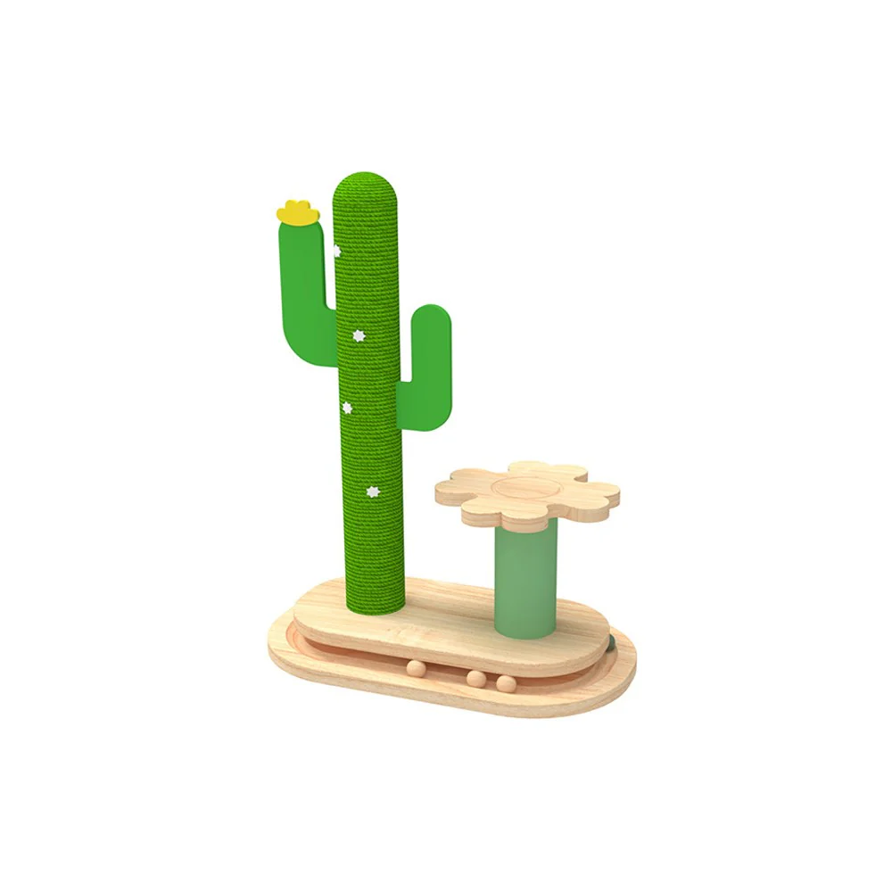 Cactus Solid Wood Cat Tree - Image 2
