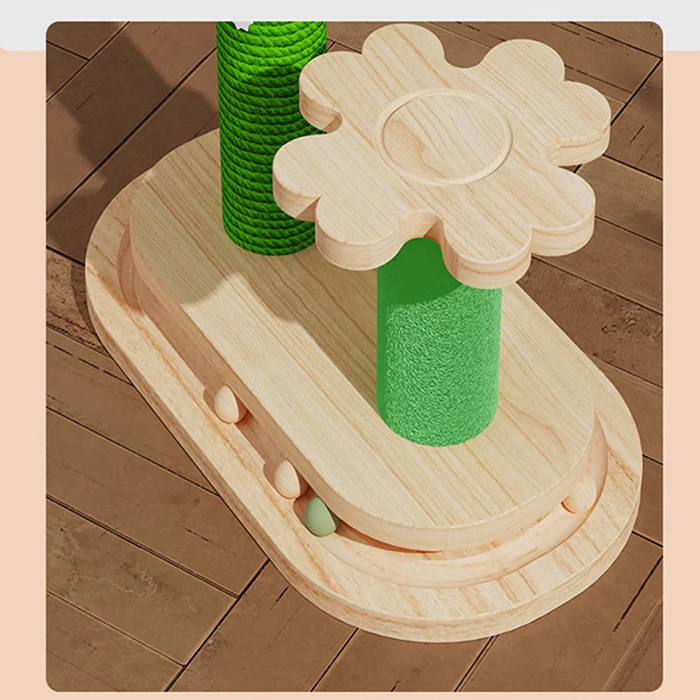 Cactus Solid Wood Cat Tree - Image 5