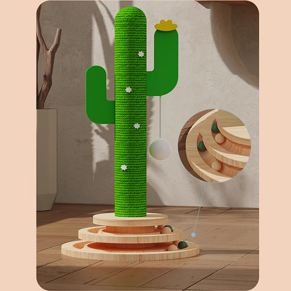 Cactus Solid Wood Cat Tree - Image 7