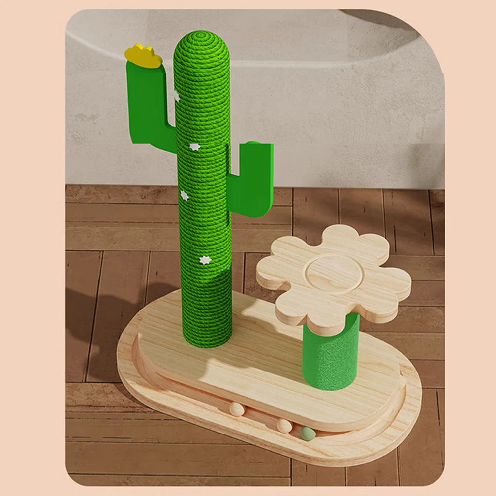 Cactus Solid Wood Cat Tree - Image 8