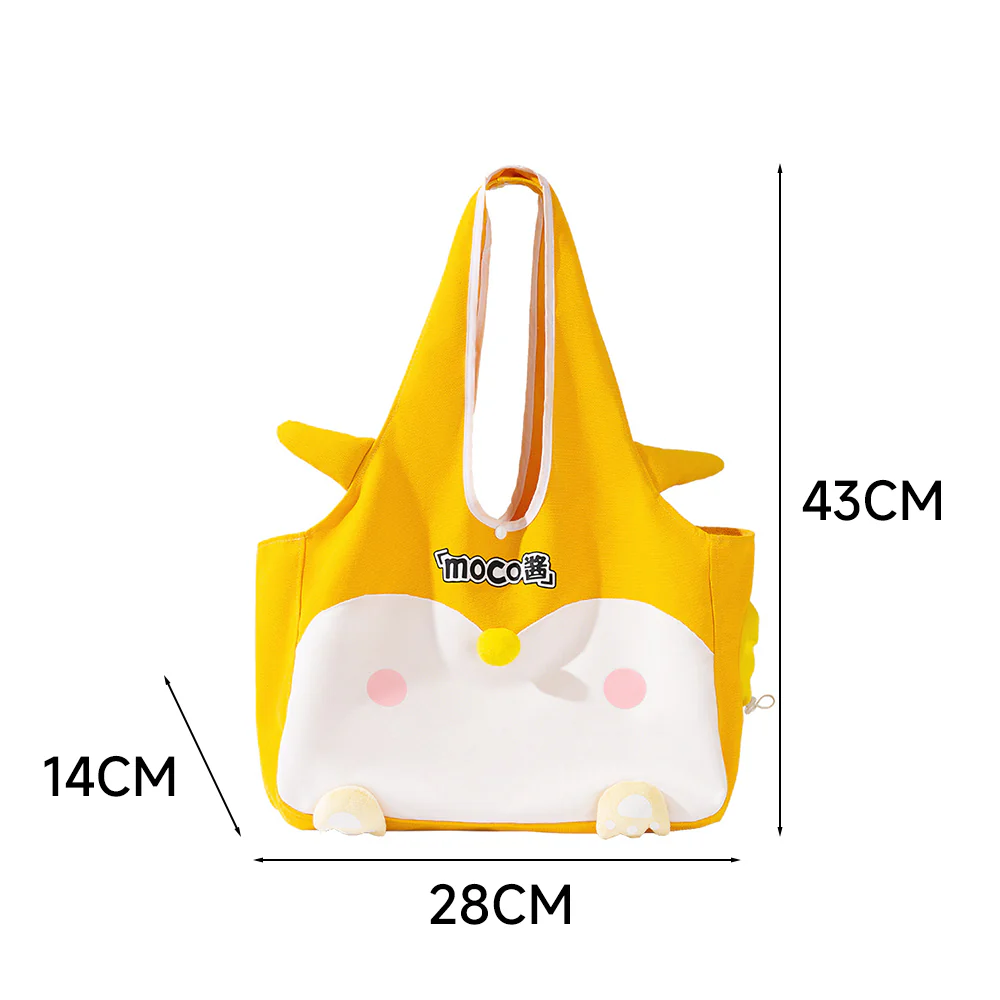 Canvas Cat Carrier Shoulder Bag – Large Capacity Travel Cat Tote - Image 2