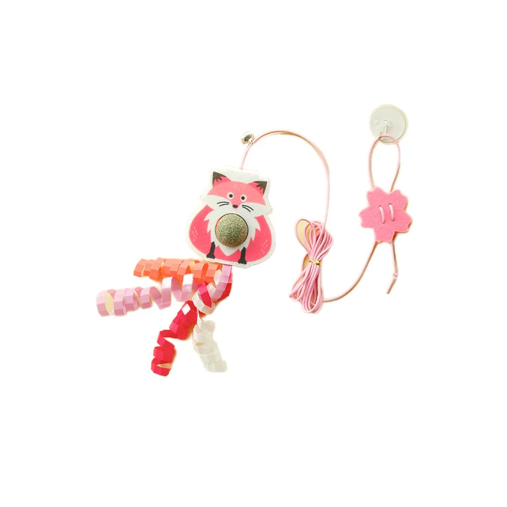 Cartoon Animals With Elastic Swing & Catnip Ball Cat Toy - Image 2