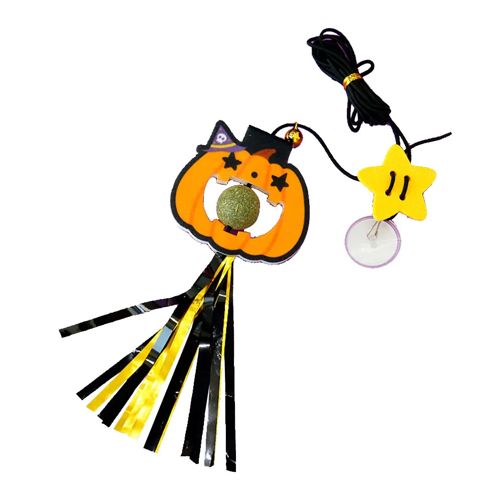 Cartoon Hallowmas With Elastic Swing & Catnip Ball Cat Toy