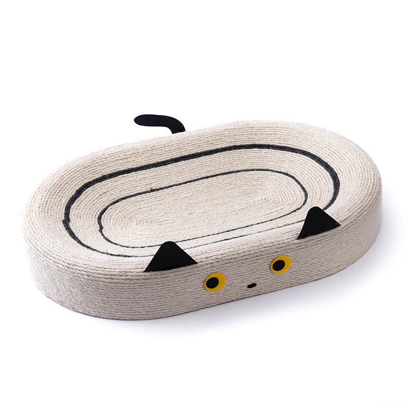 Cartoon Oval-shaped Extra Large Sisal Cat Scratcher - 61X40X9 cm - Image 5