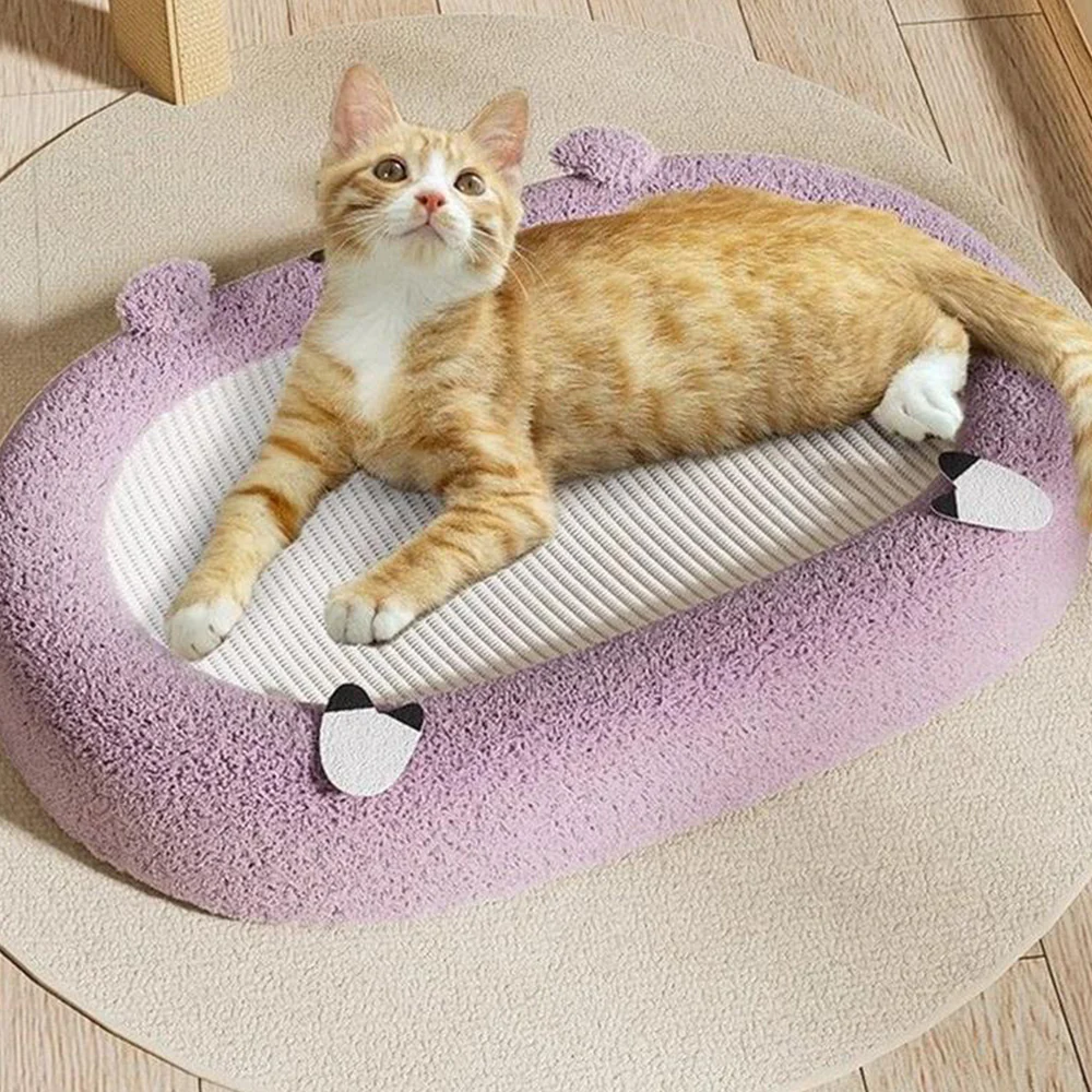Cartoon Oval-shaped Extra Large Sisal Cat Scratcher - 61X40X9 cm - Image 6