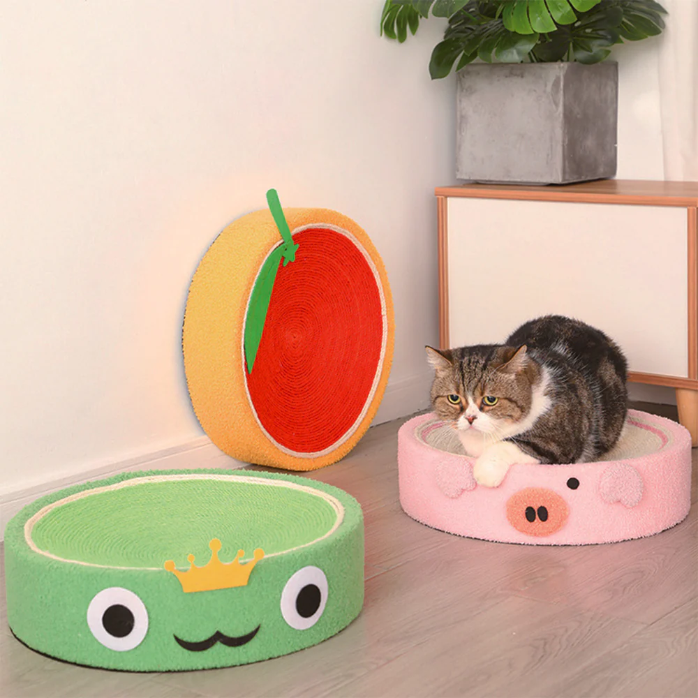 Cartoon Round Cat Scratcher - 40X40X10cm - Image 10