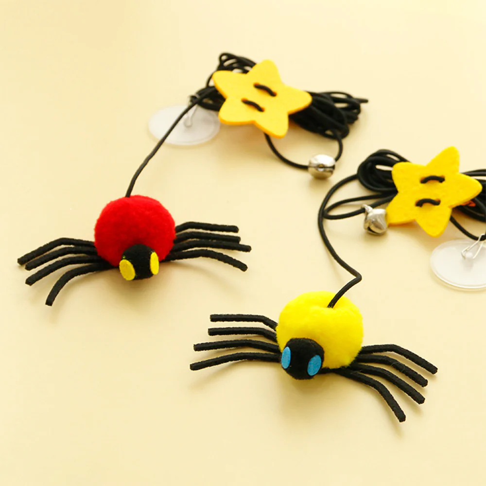 Cartoon Spider With Elastic Swing & Catnip Ball Cat Toy - Image 4