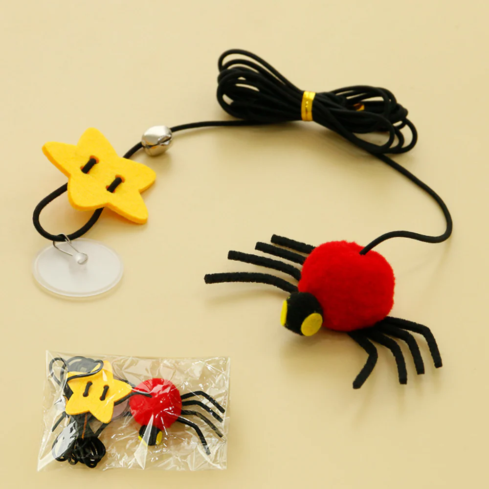 Cartoon Spider With Elastic Swing & Catnip Ball Cat Toy - Image 6