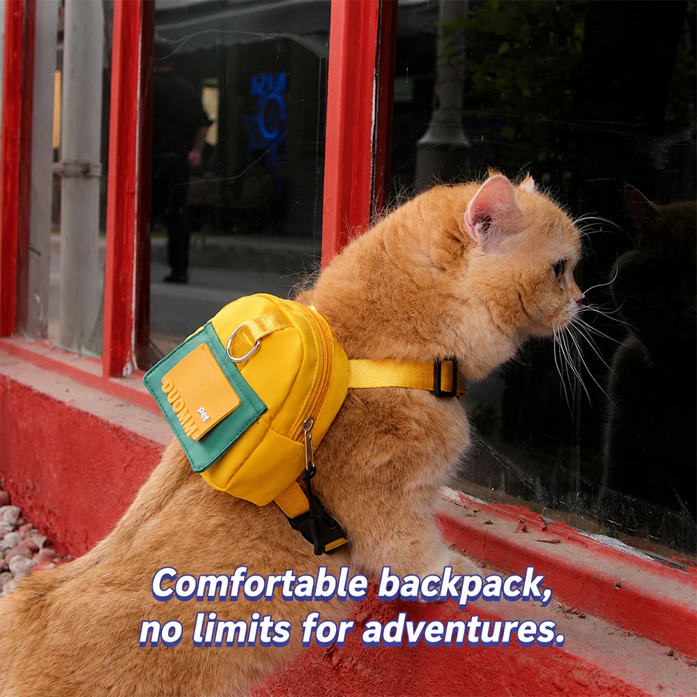 Pet Backpack Carrier with Harness & Leash Set | Escape Proof | Cats & Dogs - Image 12