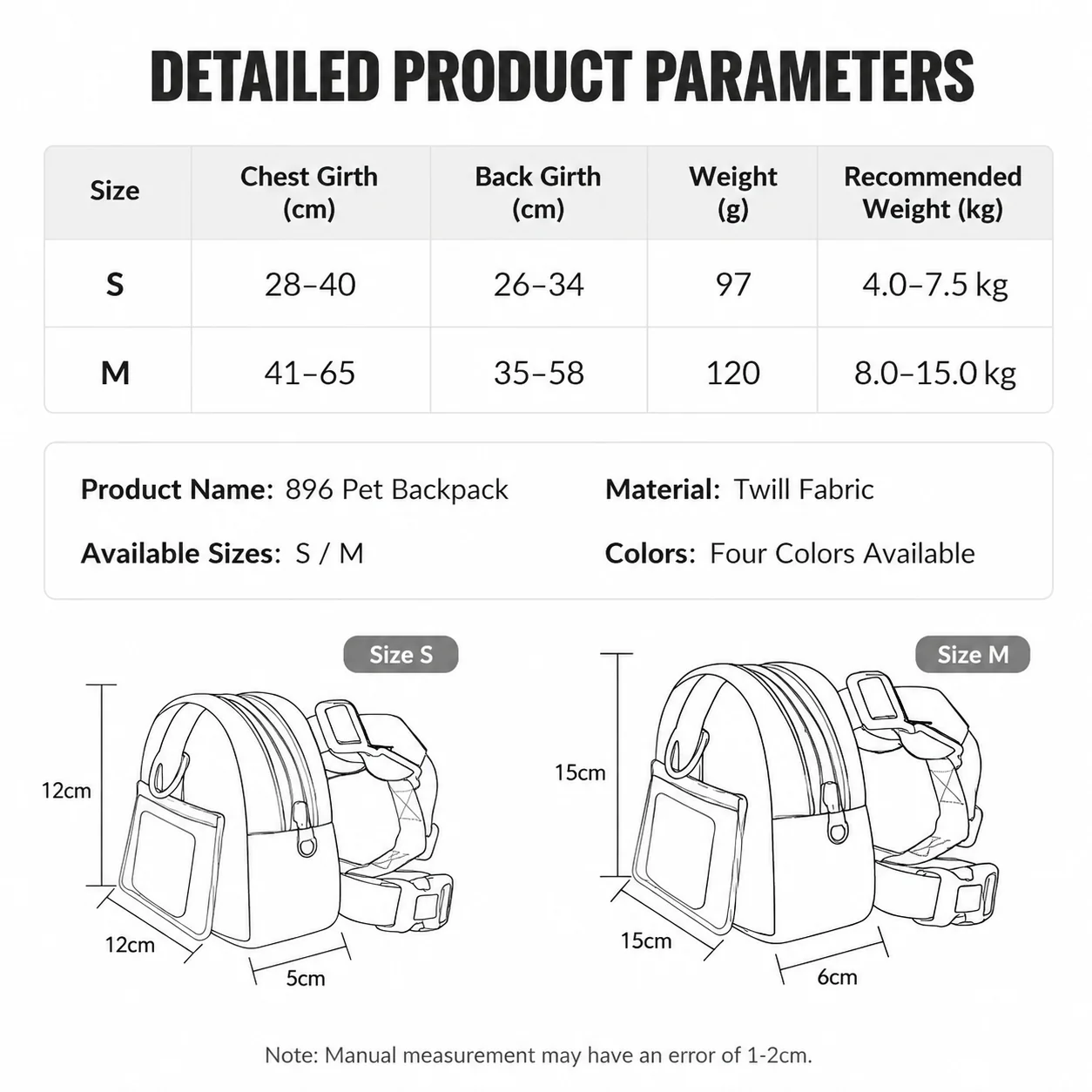 Pet Backpack Carrier with Harness & Leash Set | Escape Proof | Cats & Dogs - Image 2