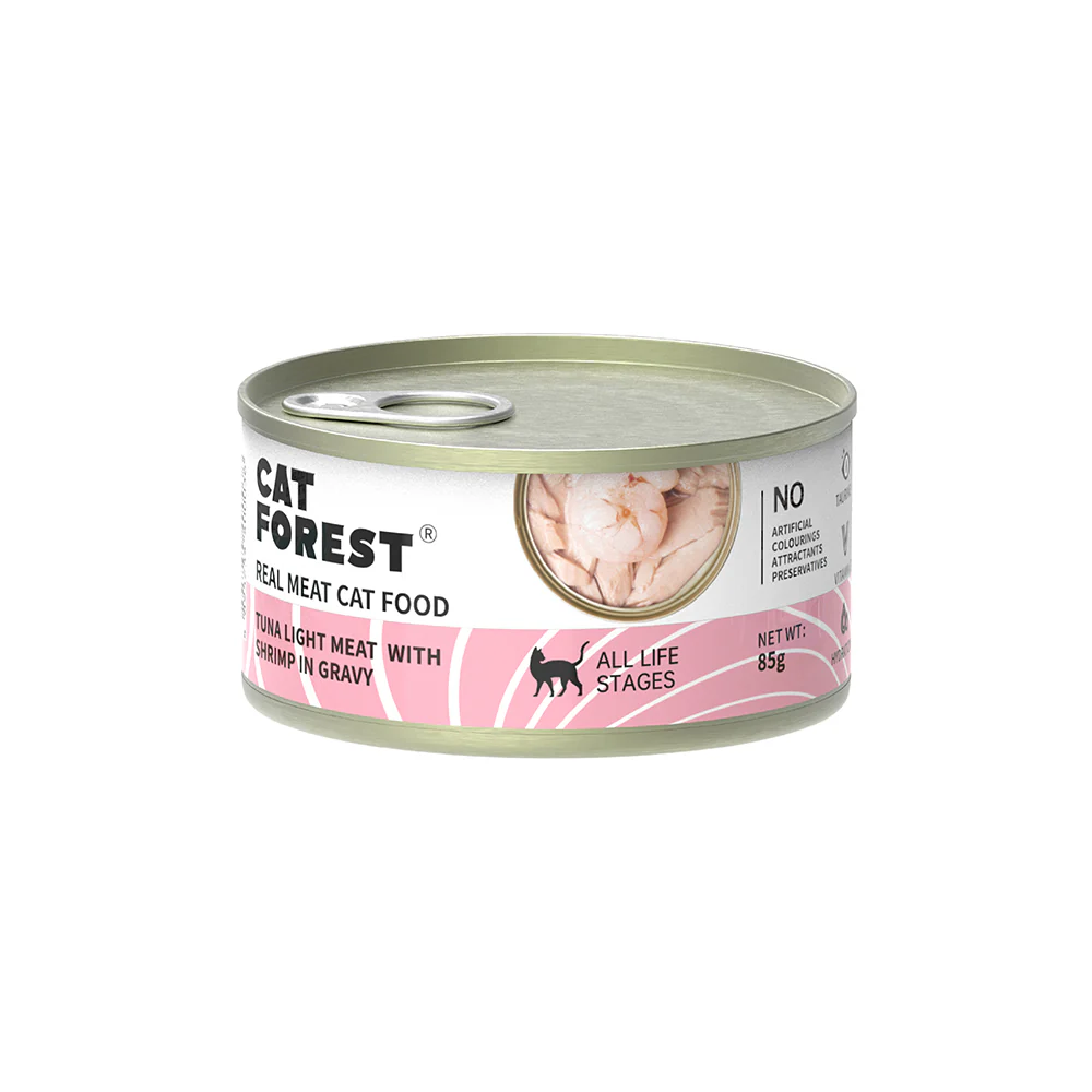 CAT FOREST Classic Tuna White Meat with Shrimp in Gravy Canned Cat Food - Image 3