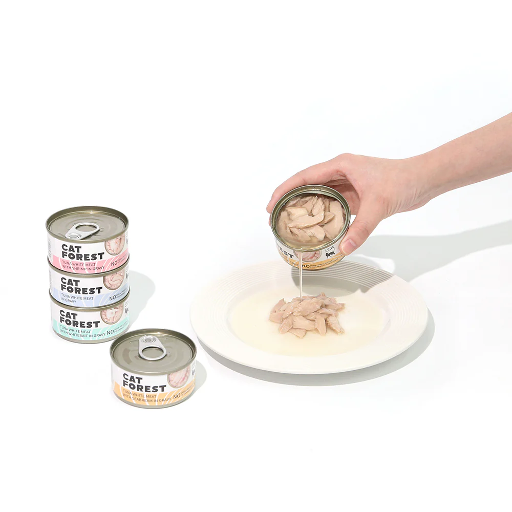 CAT FOREST Classic Tuna White Meat with Shrimp in Gravy Canned Cat Food - Image 6