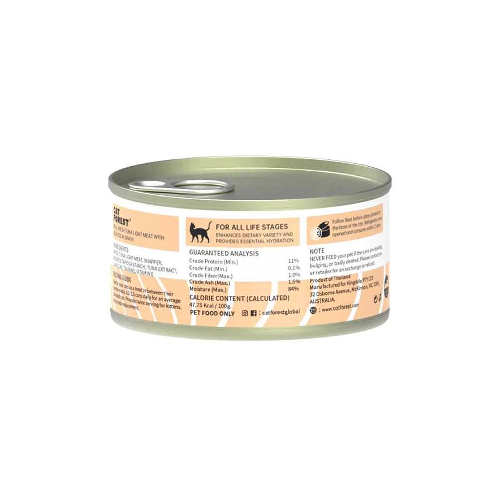 CAT FOREST Classic Tuna White Meat With Snapper In Gravy Cat Canned Food - Image 5